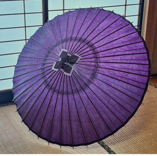 小番傘　一色張り・深紫
